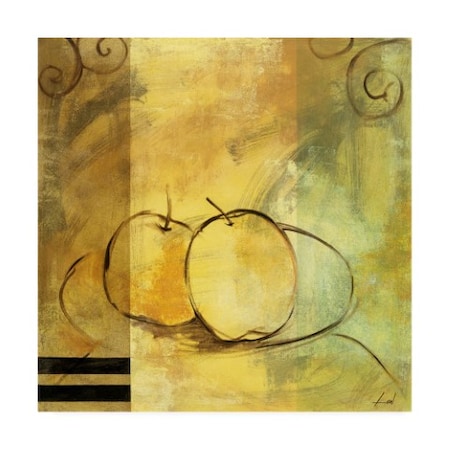 TRADEMARK FINE ART Pablo Esteban 'Apple Line Art Abstract' Canvas Art, 14x14 ALI45075-C1414GG